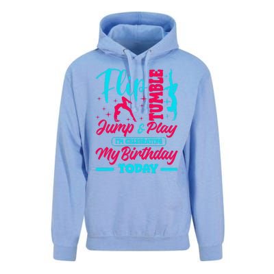 Gymnastic Birthday Theme Jump Gymnast Bday Party Acrobat Unisex Surf Hoodie