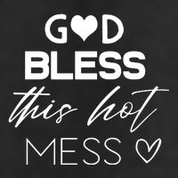 God Bless This Hot Mess 7 Panel Mesh Trucker Snapback Hat