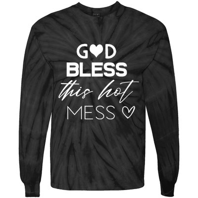 God Bless This Hot Mess Tie-Dye Long Sleeve Shirt