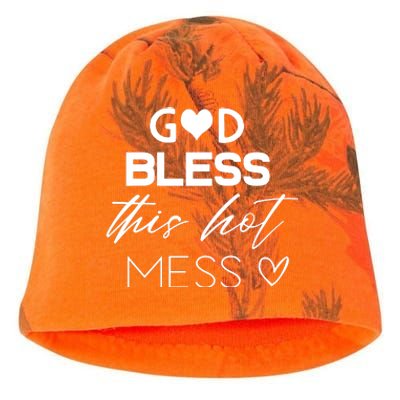 God Bless This Hot Mess Kati - Camo Knit Beanie