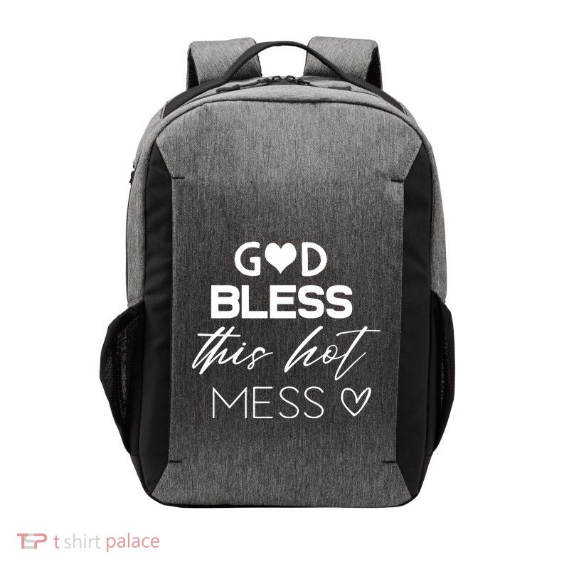 God Bless This Hot Mess Vector Backpack