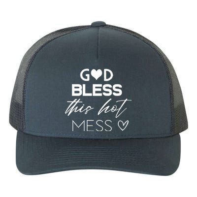 God Bless This Hot Mess Yupoong Adult 5-Panel Trucker Hat