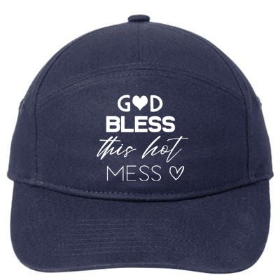 God Bless This Hot Mess 7-Panel Snapback Hat