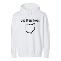 God Bless Texas Ohio Garment-Dyed Fleece Hoodie