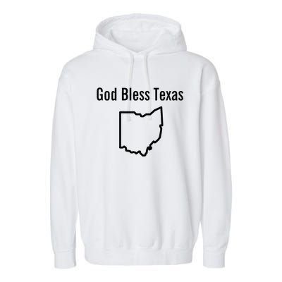 God Bless Texas Ohio Garment-Dyed Fleece Hoodie