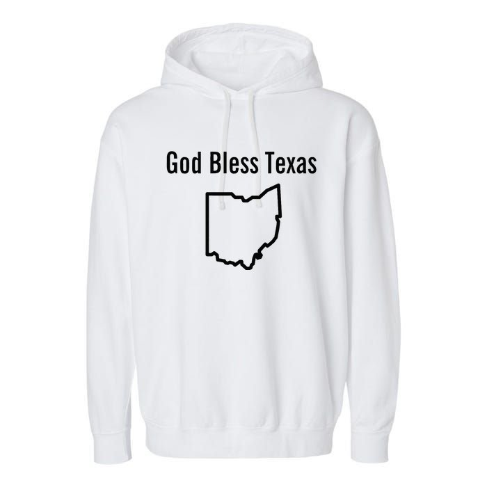 God Bless Texas Ohio Garment-Dyed Fleece Hoodie