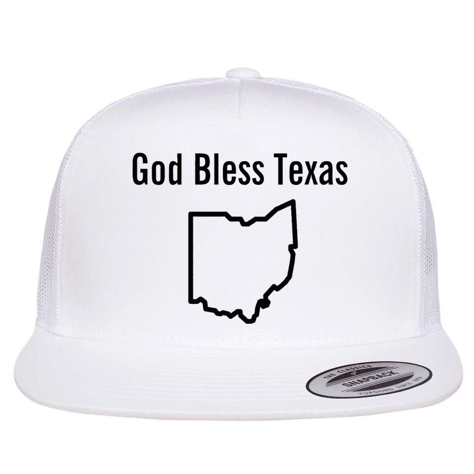 God Bless Texas Ohio Flat Bill Trucker Hat