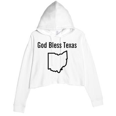 God Bless Texas Ohio Crop Fleece Hoodie