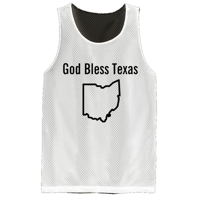 God Bless Texas Ohio Mesh Reversible Basketball Jersey Tank