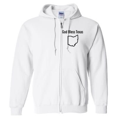 God Bless Texas Ohio Full Zip Hoodie