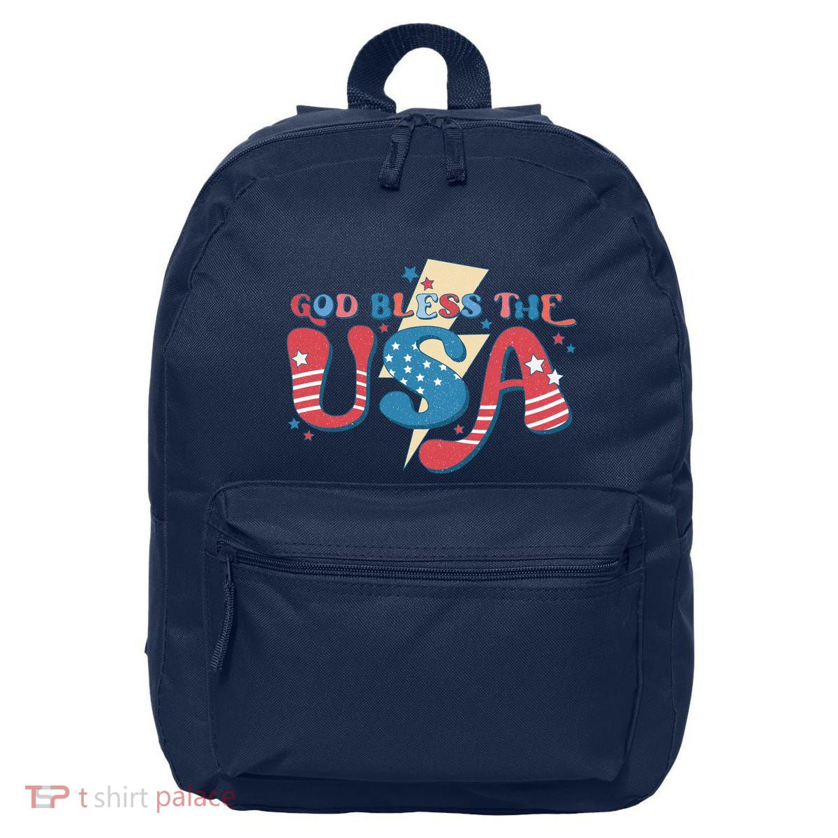 God Bless The USA American Flag Patriotic Retro 4th Of July Gift 16 in Basic Backpack
