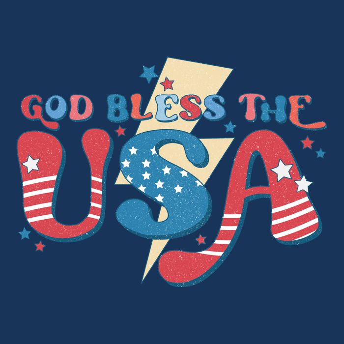 God Bless The USA American Flag Patriotic Retro 4th Of July Gift 16 in Basic Backpack