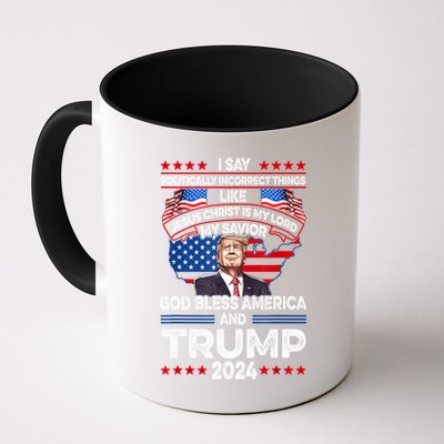 God Bless Trump 2024 America Jesus Christ Is My Lord Mug