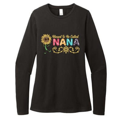 Grandma Blessed To Be Called Nana Floral Nana MotherS Day Womens CVC Long Sleeve Shirt