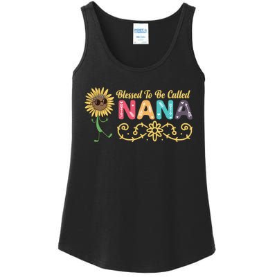 Grandma Blessed To Be Called Nana Floral Nana MotherS Day Ladies Essential Tank