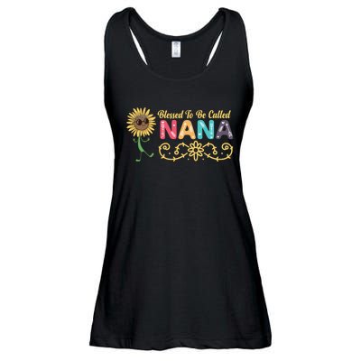 Grandma Blessed To Be Called Nana Floral Nana MotherS Day Ladies Essential Flowy Tank