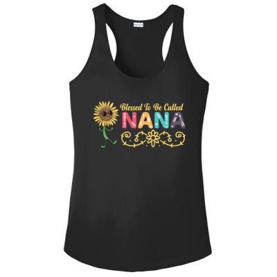 Grandma Blessed To Be Called Nana Floral Nana MotherS Day Ladies PosiCharge Competitor Racerback Tank