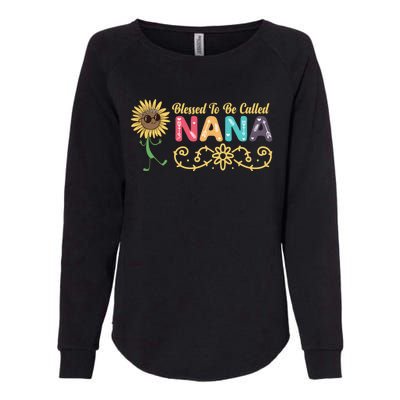 Grandma Blessed To Be Called Nana Floral Nana MotherS Day Womens California Wash Sweatshirt