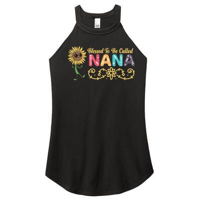 Grandma Blessed To Be Called Nana Floral Nana MotherS Day Women's Perfect Tri Rocker Tank