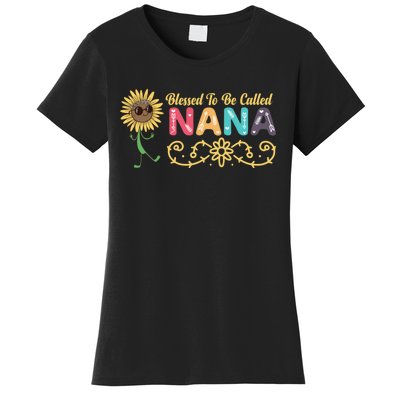 Grandma Blessed To Be Called Nana Floral Nana MotherS Day Women's T-Shirt