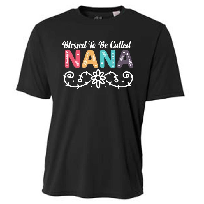 Grandma Blessed To Be Called Nana Floral Nana MotherS Day Cooling Performance Crew T-Shirt