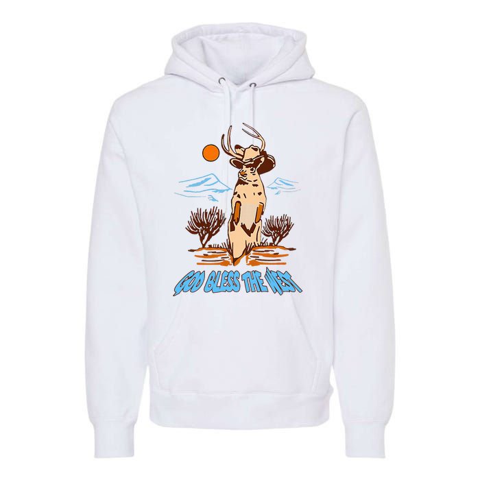 God Bless The West Cowboy Music Country Southern Premium Hoodie