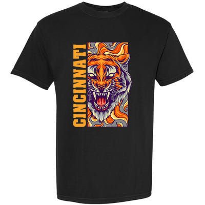 Growling Bengal Tiger Garment-Dyed Heavyweight T-Shirt