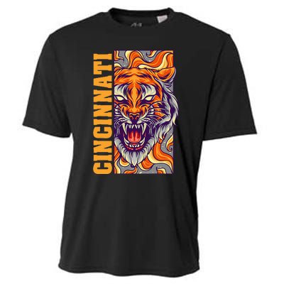 Growling Bengal Tiger Cooling Performance Crew T-Shirt