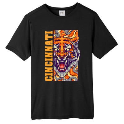 Growling Bengal Tiger Tall Fusion ChromaSoft Performance T-Shirt