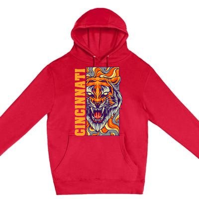 Growling Bengal Tiger Premium Pullover Hoodie