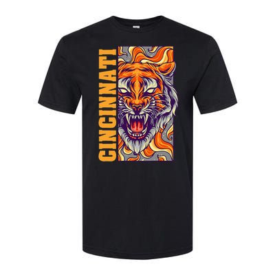 Growling Bengal Tiger Softstyle CVC T-Shirt