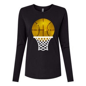 Gold Basketball Trophy Mvp Graphic Tee Cool Gift Womens Cotton Relaxed Long Sleeve T-Shirt