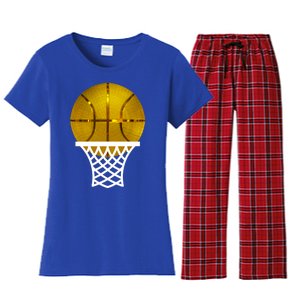 Gold Basketball Trophy Mvp Graphic Tee Cool Gift Women's Flannel Pajama Set