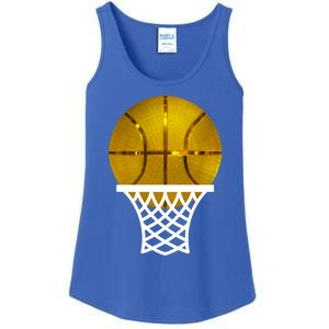 Gold Basketball Trophy Mvp Graphic Tee Cool Gift Ladies Essential Tank