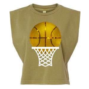 Gold Basketball Trophy Mvp Graphic Tee Cool Gift Garment-Dyed Women's Muscle Tee