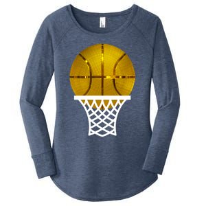 Gold Basketball Trophy Mvp Graphic Tee Cool Gift Women's Perfect Tri Tunic Long Sleeve Shirt