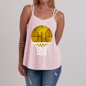 Gold Basketball Trophy Mvp Graphic Tee Cool Gift Women's Strappy Tank