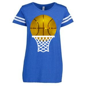 Gold Basketball Trophy Mvp Graphic Tee Cool Gift Enza Ladies Jersey Football T-Shirt