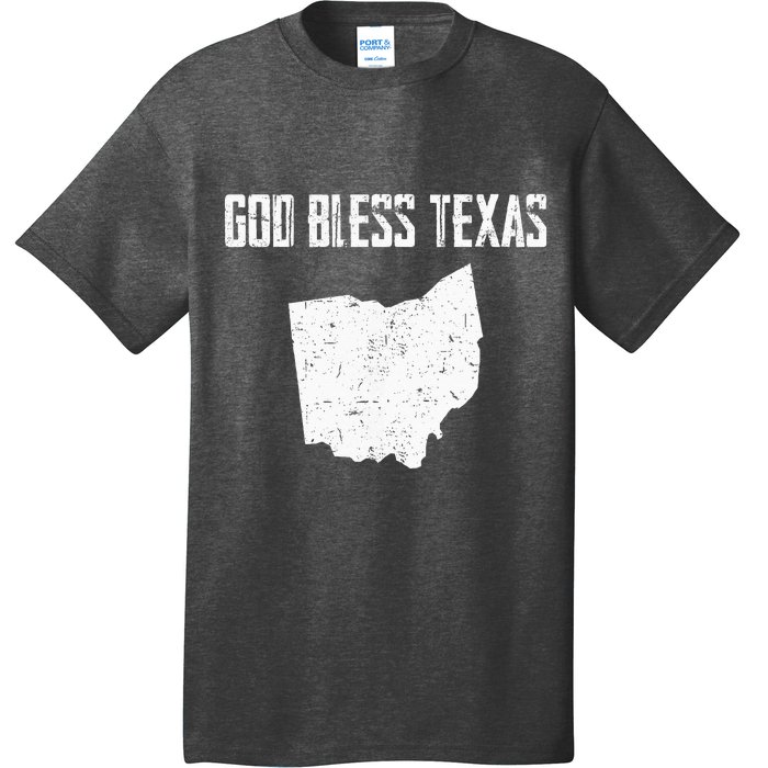 God Bless Texas Ohio Cool Funny Vintage Us States Map T-Shirt