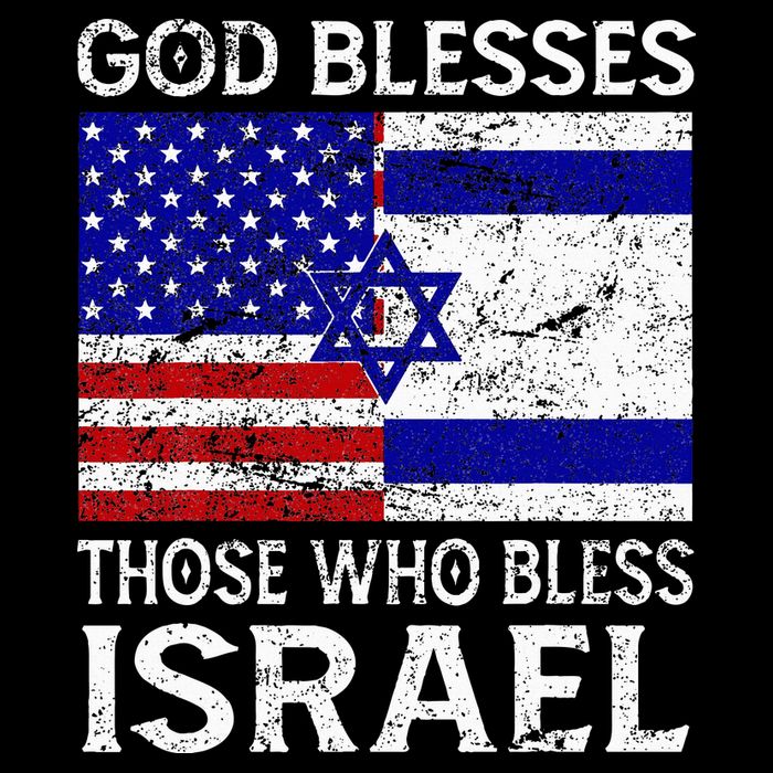 God Blesses Those Who Bless Israel Usa Flag Israeli Flag Womens Tank Top