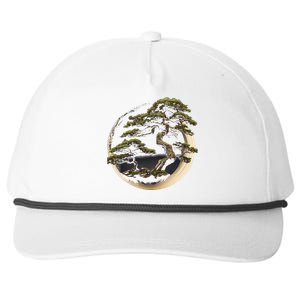 Graphic Bonsai Tree In Japanese Zen Buddhist Enso Snapback Five-Panel Rope Hat