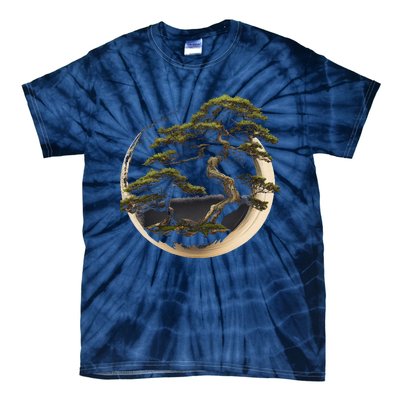 Graphic Bonsai Tree In Japanese Zen Buddhist Enso Tie-Dye T-Shirt