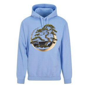 Graphic Bonsai Tree In Japanese Zen Buddhist Enso Unisex Surf Hoodie