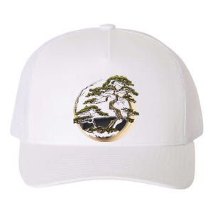 Graphic Bonsai Tree In Japanese Zen Buddhist Enso Yupoong Adult 5-Panel Trucker Hat