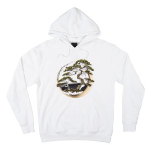 Graphic Bonsai Tree In Japanese Zen Buddhist Enso Hoodie