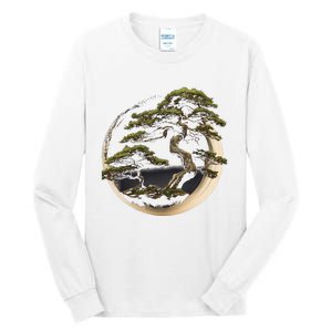 Graphic Bonsai Tree In Japanese Zen Buddhist Enso Tall Long Sleeve T-Shirt