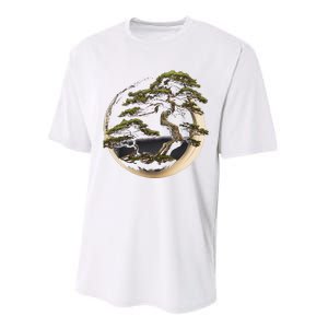 Graphic Bonsai Tree In Japanese Zen Buddhist Enso Performance Sprint T-Shirt