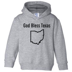 God Bless Texas Ohio Toddler Hoodie