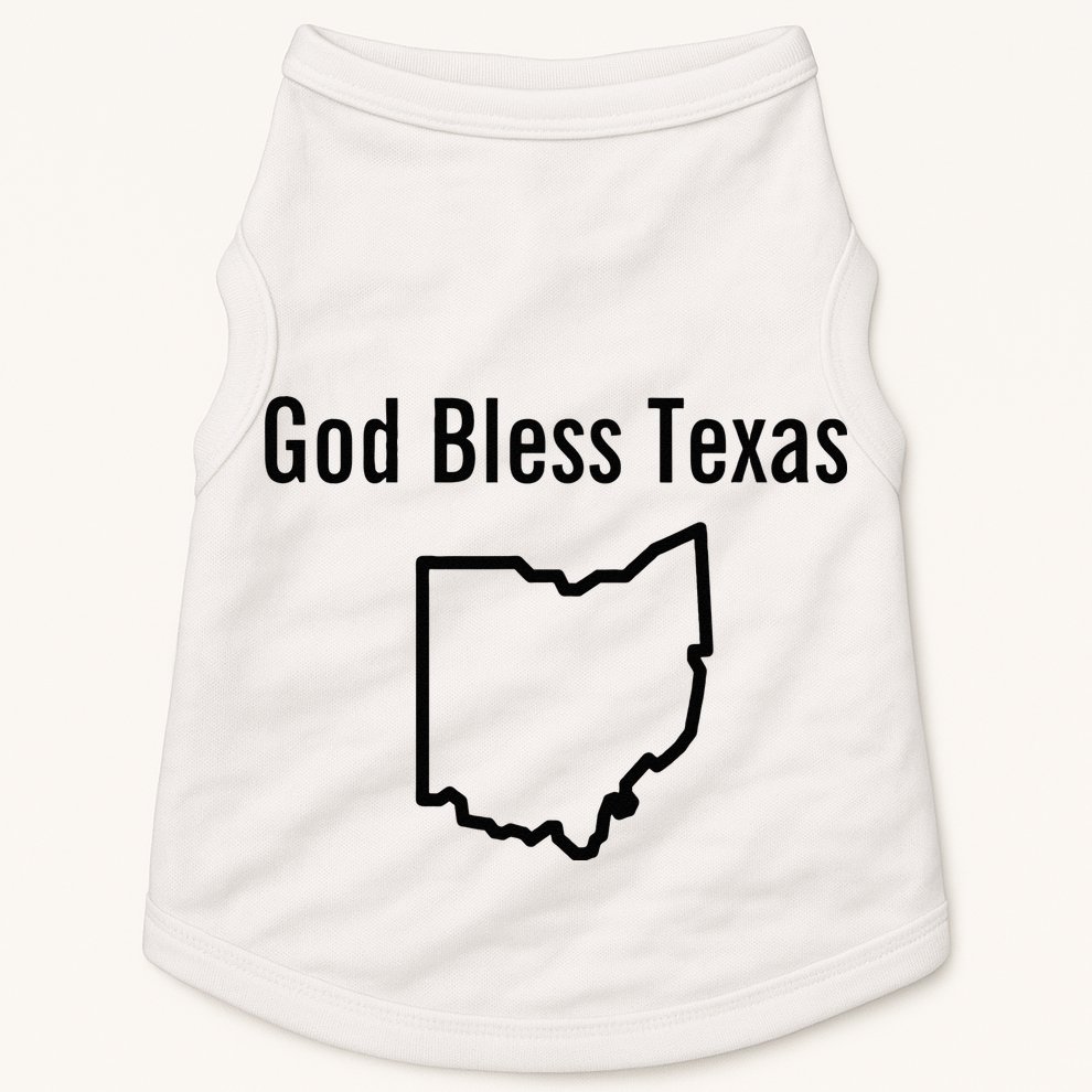 God Bless Texas Ohio Doggie Tank