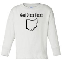 God Bless Texas Ohio Toddler Long Sleeve Shirt